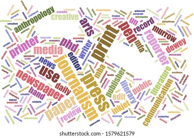 Journalism Word Cloud Background Illustration Stock Illustration ...