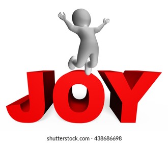 Joy Character Showing Render 3d Rendering And Illustration