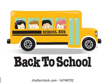 Jpeg Back School Bus W Kids Stock Illustration 54748702 | Shutterstock