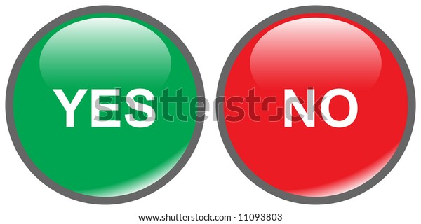 Jpeg Illustration Buttons Yes No Stock Illustration 11093803