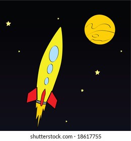 Jpeg Illustration Rocket Ship Space Stock Illustration 18617755 ...