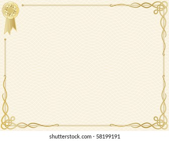 jpg: Certificate of Completion Template; (a vector with sample text is also available) - Powered by Shutterstock