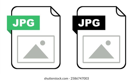 Jpg Format Icon Symbol, Vector Illustration.