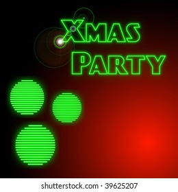 (Jpg) Xmas Party In Neon With Copy Space. Neon Is So Hot Right Now!!