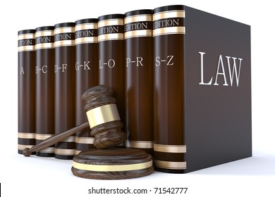 Judges Gavel And Law Books