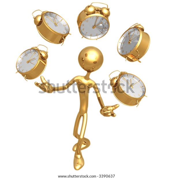 Juggling Time Stock Illustration 3390637