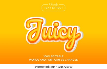 Juicy Text Style Effect, Editable Text Effect