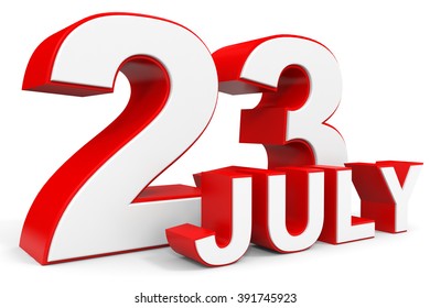 July 23 3d Text On White Stock Illustration 391745923 | Shutterstock