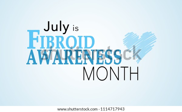 July Fibroid Awareness Month Background 스톡 일러스트 1114717943