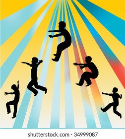 Jumping For Joy Bitmap Background
