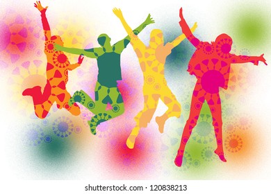 jumping people