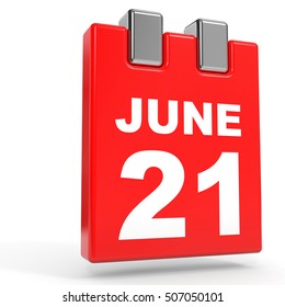 June 21 Calendar On White Background Stock Illustration 507050101