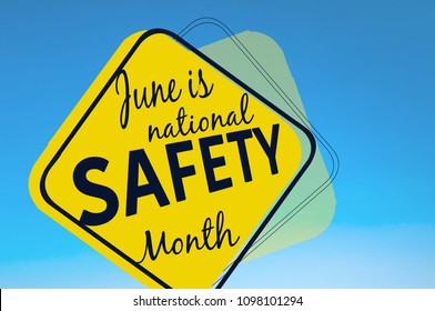 June Is National Safety Month, Accident Prevention Campaign Banner