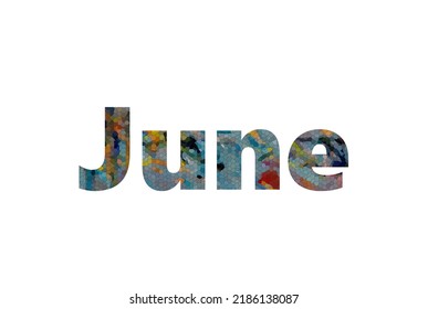 June Typography Text Banner Word June Stock Illustration 2186138087 ...