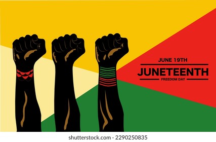 Juneteenth Freedom Day Abstract Vector Illustration,Background Design, Banner, Poster, Greeting Card.