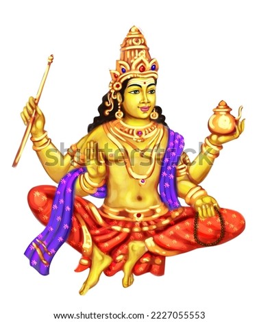 Jupiter is the 5th planet from the Sun and is the largest in the solar system.His energy is masculine and is considered as one of the most benefic planets. The presiding deity is Lord Dhakshinamoorthi Stock photo © 