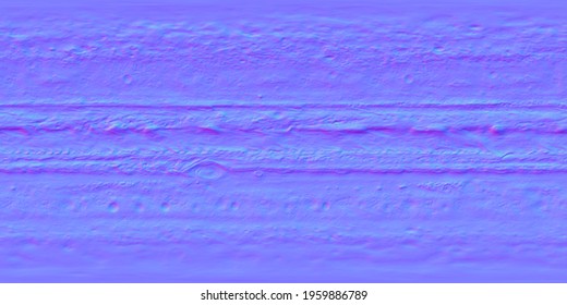 Jupiter Planet Normal Map 3D Illustration Large Background Texture