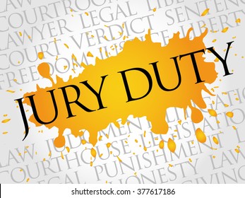 Jury Duty Word Cloud Concept