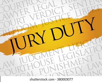 Jury Duty Word Cloud Concept