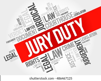 Jury Duty Word Cloud Concept