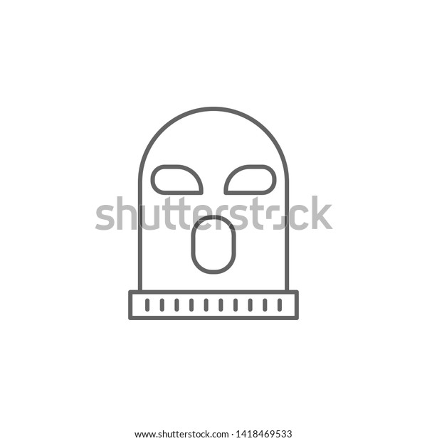 Justice Balaclava Outline Icon Elements Law Stock Illustration 1418469533