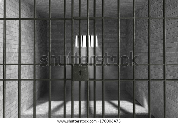 Justice Concept Old Grunge Prison Seen Stock Illustration 178006475 ...