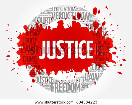 Justice word cloud concept