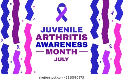 Juvenile arthritis awareness month background with ribbon and colorful typography. - Powered by Shutterstock