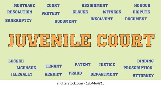 Juvenile Court Tags And Words Cloud