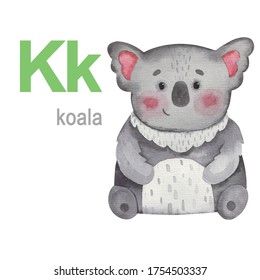 K Letter Set Animals Alphabet Illustration Stock Illustration ...