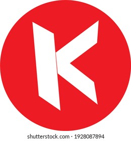 K Logo Red Color Design Round Stock Illustration 1928087894 | Shutterstock