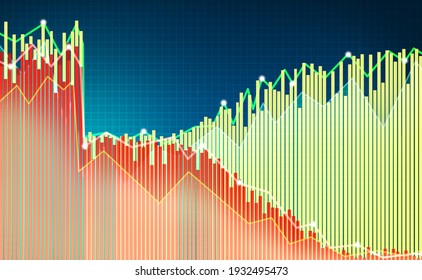 K Shaped Economic Recovery As Large Cap And Technology Professionals Having Financial Success But Small Business And Cyclical Industry Struggling As An Economy Concept In A 3D Illustration Style.