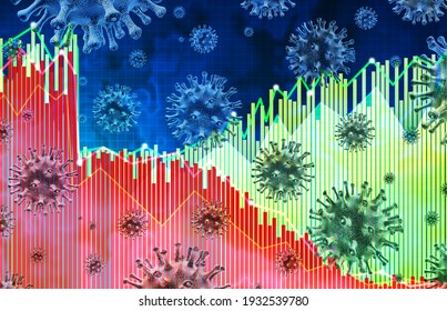 K Shaped Economic Recovery As Large Cap And Technology Professionals Having Financial Success But Small Business And Cyclicals Industry Struggling As An Economy Concept In A 3D Illustration Style.