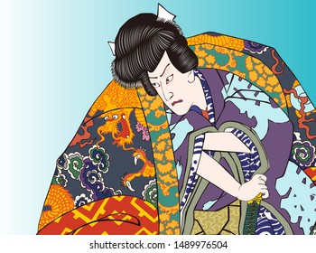 歌舞伎 隈取 のイラスト素材 画像 ベクター画像 Shutterstock