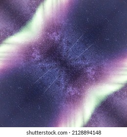 
Kaleidoscope Aurora Or Night Sky Background, Perfect For Dark Themed Designs Like Night Time