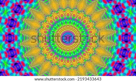 Kaleidoscope mandala pattern circle lower line neon mirror redering geometry background effect abstract texture muelti color spiral, circle marble 