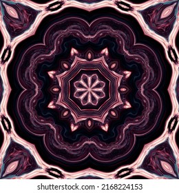 Kaleidoscope Theme Fine Sawdust Texture And Seamless Pattern Arabic Ornament Concept.  Great For Business Use, Wall Displays, Websites And Art Collectors