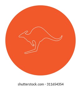 Kangaroo Flat White Symbol Orange Circle Stock Illustration 311654354 ...