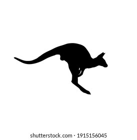 The Kangaroo Icon. Bitmap Illustration