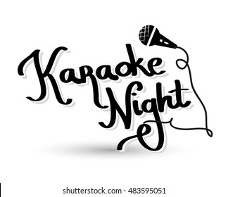 Karaoke Night Lettering 