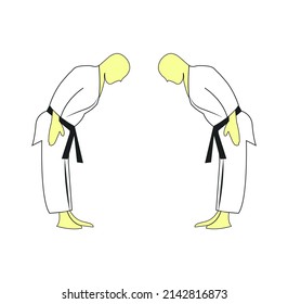 Karate Bow On White Background