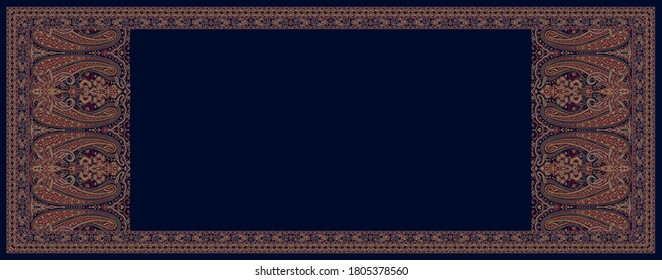 Kashmir Shawl Traditional Silk Design Pattern Background