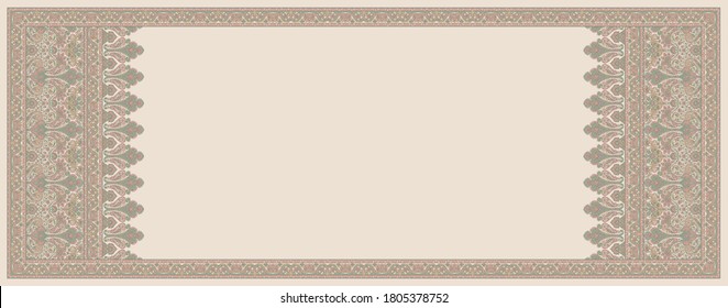 Kashmir Shawl Traditional Silk Design Pattern Background