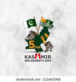 Kashmir Solidarity Day. Pakistan's Support And Unity With The People Of Indian-administered Jammu And Kashmir. Illustrated