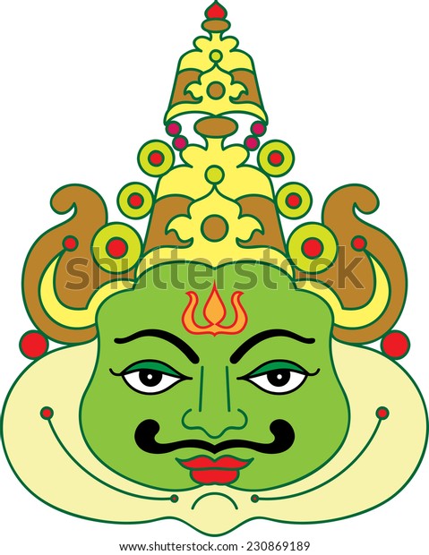 kathakali face mask paint stock illustration 230869189 https www shutterstock com image illustration kathakali face mask paint 230869189