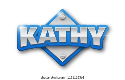 Kathy Popular Nick Name Arround World Stock Illustration 1181115361