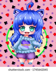 Kawaii Little Chibi Anime Character