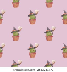  cactus bruja kawaii