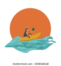 kayak or rafting hobbyist sticker - Powered by Shutterstock