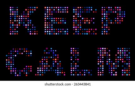 Keep calm led sign